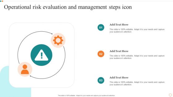 Operational Risk Evaluation And Management Steps Icon Microsoft PDF