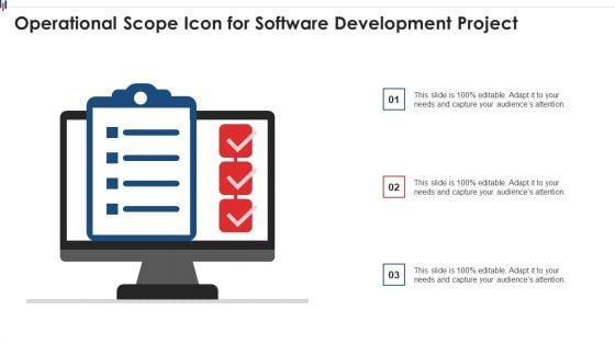 Operational Scope Icon For Software Development Project Microsoft PDF