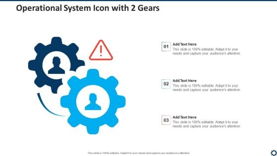 Operational System Icon With 2 Gears Infographics PDF