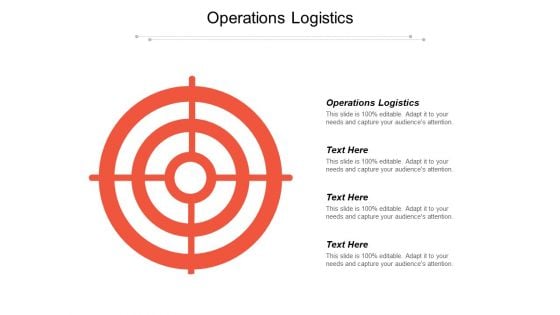 Operations Logistics Ppt PowerPoint Presentation Professional Graphics Download Cpb