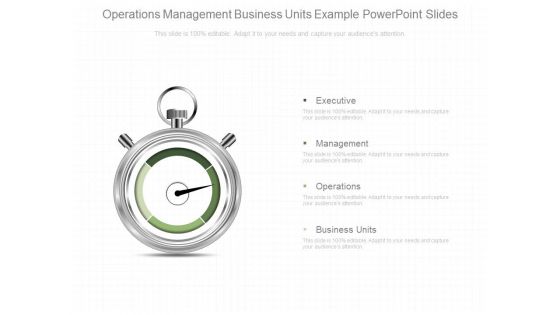 Operations Management Business Units Example Powerpoint Slides