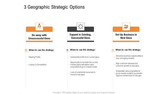 Opportunities And Threats For Penetrating In New Market Segments 3 Geographic Strategic Options Portrait PDF