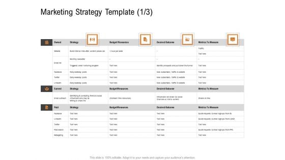 Opportunities And Threats For Penetrating In New Market Segments Marketing Strategy Template Budget Structure PDF