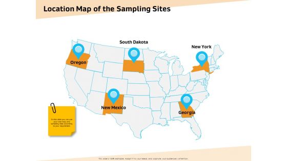 Optimization Of Water Usage Location Map Of The Sampling Sites Ppt Inspiration Designs PDF