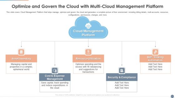 Optimize And Govern The Cloud With Multi Cloud Management Platform Topics PDF