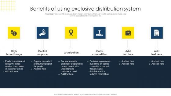 Optimize Business Sales Benefits Of Using Exclusive Distribution System Graphics PDF Optimize Business Sales Benefits Of Using Exclusive Distribution System Graphics PDF