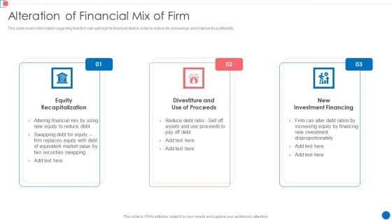 Optimize Enterprise Core Alteration Of Financial Mix Of Firm Brochure PDF