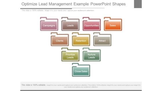 Optimize Lead Management Example Powerpoint Shapes