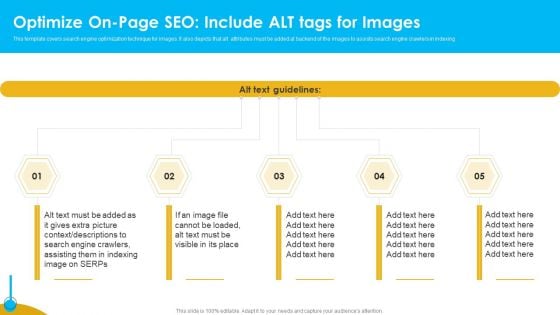 Optimize On Page Seo Include ALT Tags For Images Information PDF