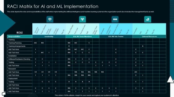 Optimize Service Delivery With Enhanced RACI Matrix For AI And ML Implementation Background PDF Optimize Service Delivery With Enhanced RACI Matrix For AI And ML Implementation Background PDF