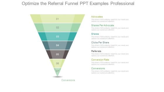 Optimize The Referral Funnel Ppt Examples Professional