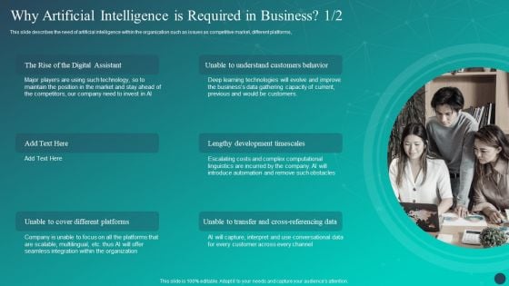 Optimizing AI Strategies To Improve Financial Services Why Artificial Intelligence Is Required In Business Background PDF