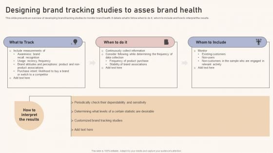 Optimizing Brand Equity Through Strategic Management Designing Brand Tracking Studies To Asses Brand Health Slides PDF