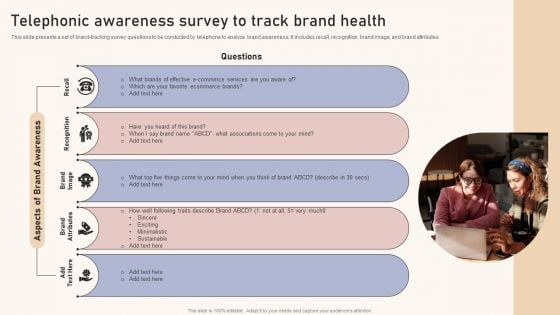 Optimizing Brand Equity Through Strategic Management Telephonic Awareness Survey To Track Brand Health Background PDF