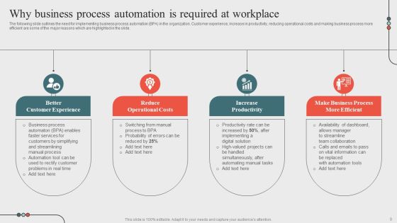 Optimizing Business Processes Through Automation Ppt PowerPoint Presentation Complete Deck With Slides Slide08