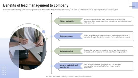 Optimizing Consumer Lead Nurturing Procedure Benefits Of Lead Management To Company Elements PDF