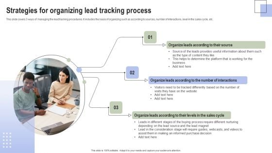 Optimizing Consumer Lead Nurturing Procedure Strategies For Organizing Lead Tracking Process Brochure PDF