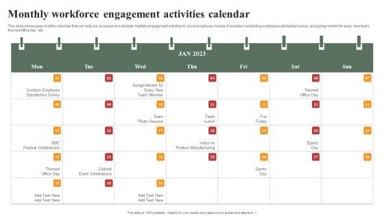 Optimizing Human Capital Alignment Monthly Workforce Engagement Activities Calendar Structure PDF Optimizing Human Capital Alignment Monthly Workforce Engagement Activities Calendar Structure PDF