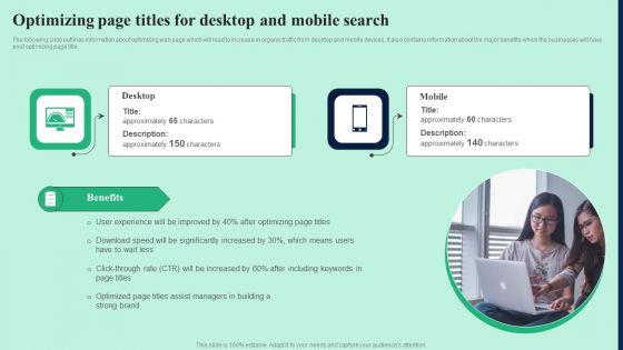 Optimizing Page Titles For Desktop And Mobile Search Professional PDF Optimizing Page Titles For Desktop And Mobile Search Professional PDF
