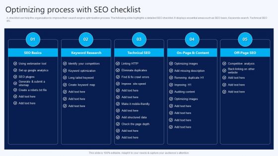 Optimizing Process With Seo Checklist B2B Electronic Commerce Startup Microsoft PDF Optimizing Process With Seo Checklist B2B Electronic Commerce Startup Microsoft PDF