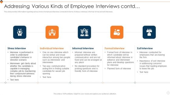 Optimizing Recruitment Process Addressing Various Kinds Of Employee Interviews Contd Sample PDF