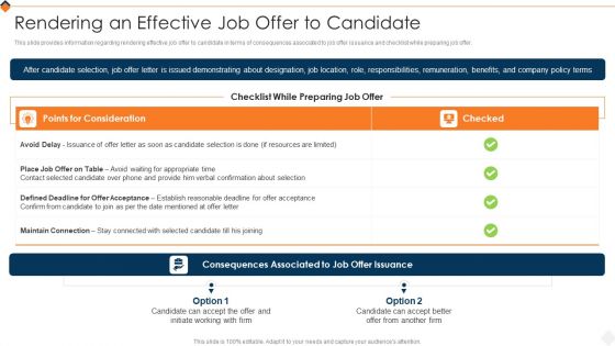 Optimizing Recruitment Process Rendering An Effective Job Offer To Candidate Designs PDF