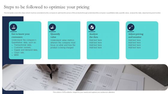 Optimizing Smart Pricing Tactics To Improve Sales Steps To Be Followed To Optimize Your Pricing Topics PDF