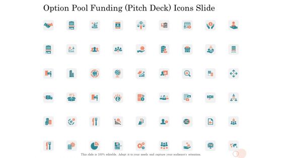 Option Pool Funding Pitch Deck Icons Slide Pictures PDF