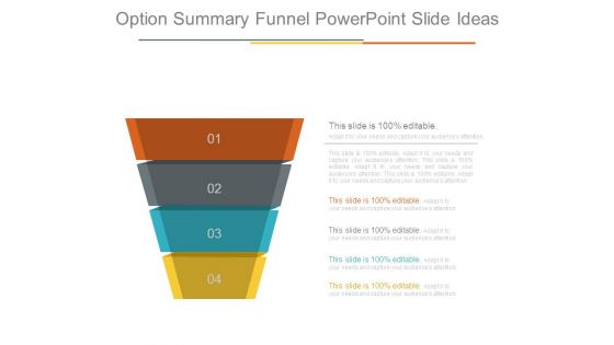 Option Summary Funnel Powerpoint Slide Ideas