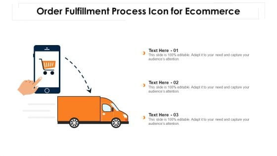 Order Fulfillment Process Icon For Ecommerce Ppt PowerPoint Presentation File Elements PDF