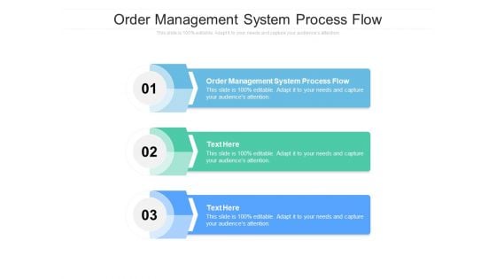 Order Management System Process Flow Ppt PowerPoint Presentation Professional Design Inspiration Cpb