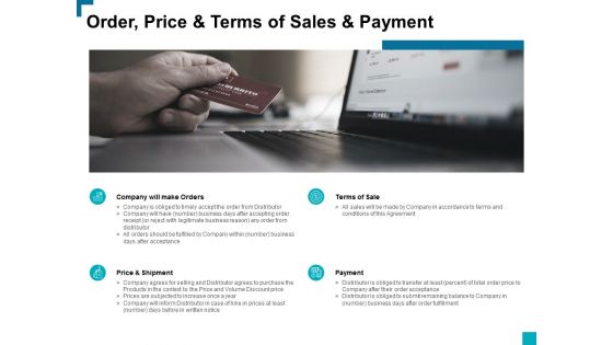 Order Price And Terms Of Sales And Payment Ppt PowerPoint Presentation Pictures Example