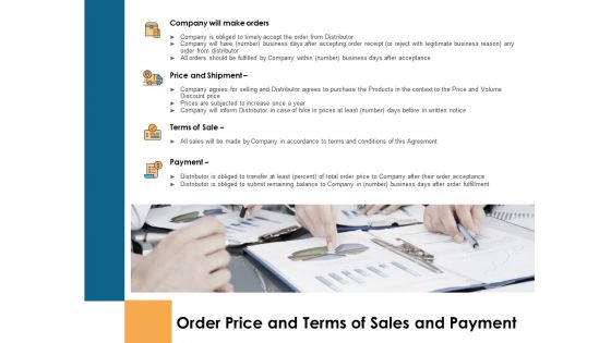 Order Price And Terms Of Sales And Payment Sale Ppt PowerPoint Presentation Styles Designs