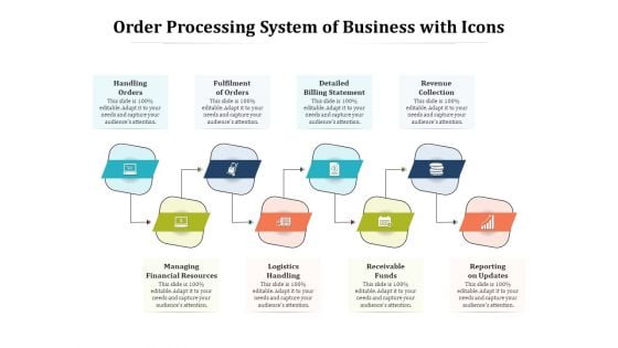 Order Processing System Of Business With Icons Ppt PowerPoint Presentation Portfolio Graphic Images PDF
