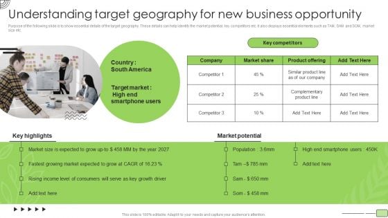 Organic Business Growth Strategies Understanding Target Geography For New Business Opportunity Slides PDF