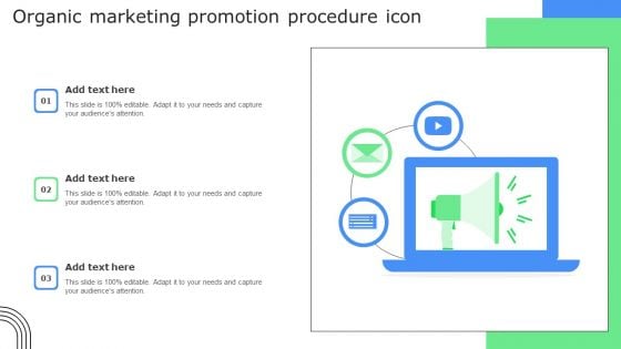 Organic Marketing Promotion Procedure Icon Graphics PDF