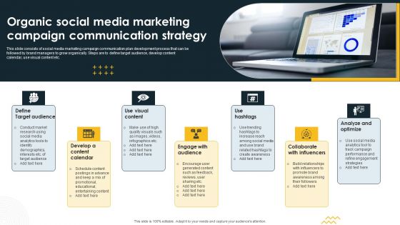 Organic Social Media Marketing Campaign Communication Strategy Diagrams PDF