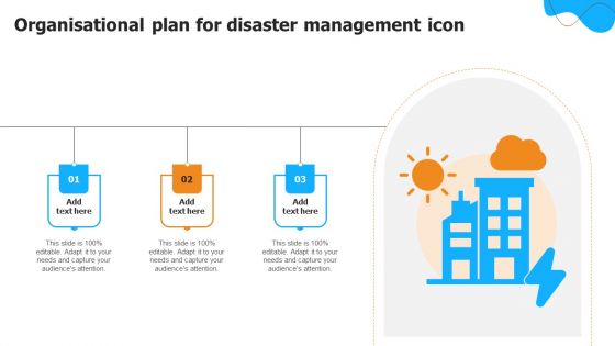 Organisational Plan For Disaster Management Icon Microsoft PDF