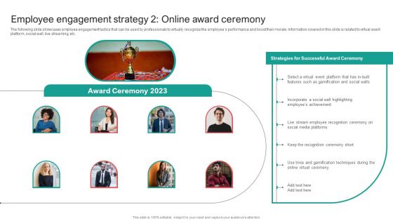 Organising Staff Flexible Job Arrangements Employee Engagement Strategy 2 Online Award Ceremony Summary PDF