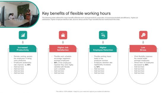 Organising Staff Flexible Job Arrangements Key Benefits Of Flexible Working Hours Mockup PDF