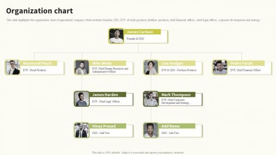 Organization Chart Global Food Products Company Profile Brochure PDF Organization Chart Global Food Products Company Profile Brochure PDF