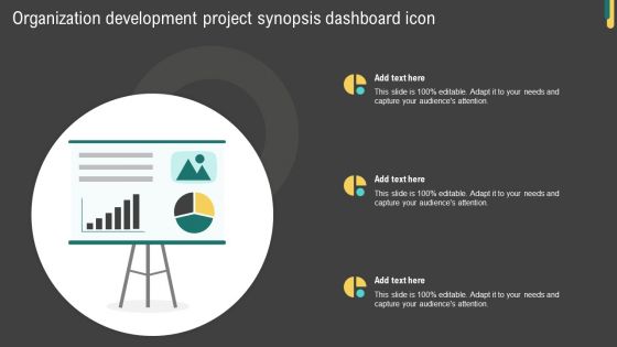 Organization Development Project Synopsis Dashboard Icon Graphics PDF