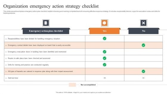 Organization Emergency Action Strategy Checklist Demonstration PDF