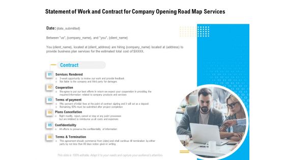 Organization Inception Timeline Proposal Statement Of Work And Contract For Company Opening Road Map Services Pictures PDF Organization Inception Timeline Proposal Statement Of Work And Contract For Company Opening Road Map Services Pictures PDF