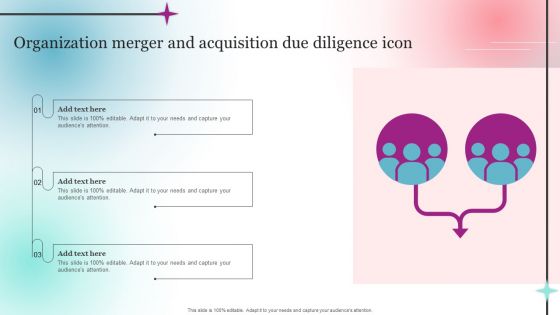 Organization Merger And Acquisition Due Diligence Icon Rules PDF