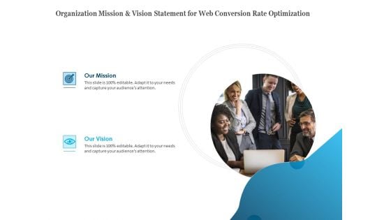 Organization Mission And Vision Statement For Web Conversion Rate Optimization Clipart PDF