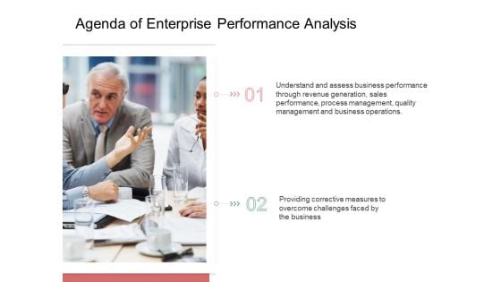 Organization Performance Evaluation Agenda Of Enterprise Performance Analysis Professional PDF