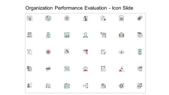 Organization Performance Evaluation Icon Slide Download PDF