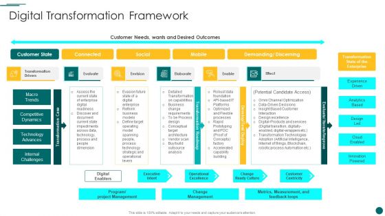 Organization Reinvention Digital Transformation Framework Sample PDF