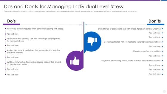 Organization Stress Administration Practices Dos And Donts For Managing Individual Level Stress Rules PDF Organization Stress Administration Practices Dos And Donts For Managing Individual Level Stress Rules PDF